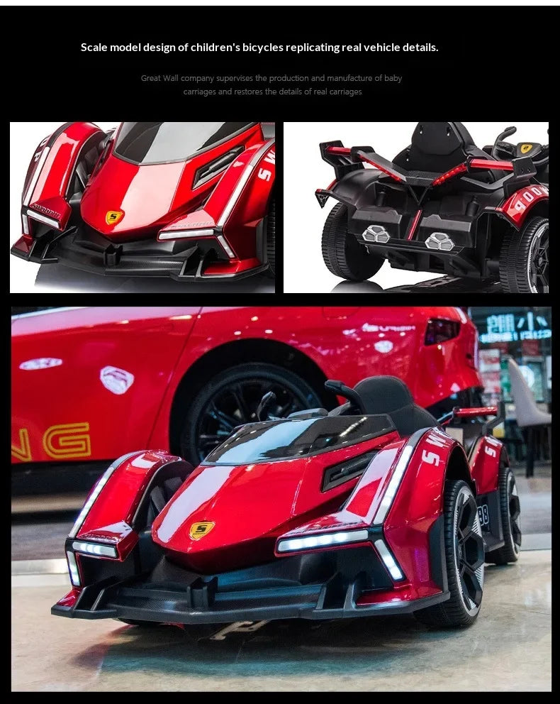 1-5-Year-Old Rechargable Children's Electric Toy Four-Wheel Remote Control Ride On Car For Boys And Girls