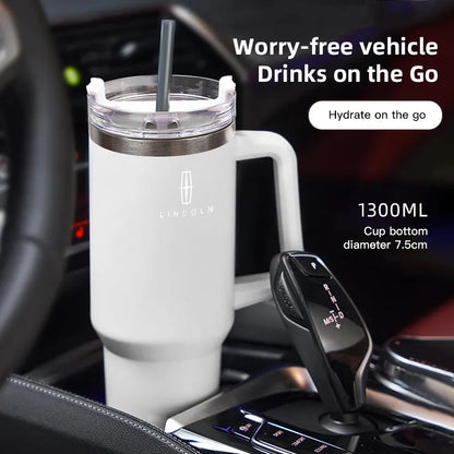 1200ML Large Capacity Stainless Steel Car Insulated Mug For Lincoln Navigator Continental Nautilus Aviator MKZ MKX MKC MKT MKS
