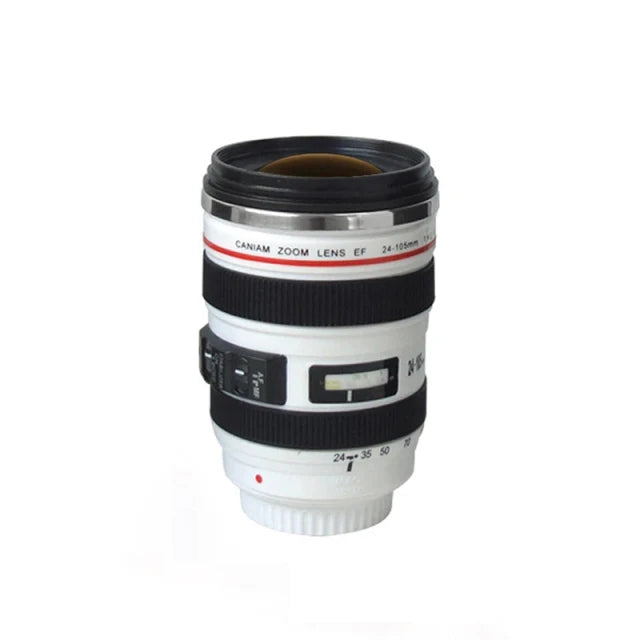 Stainless Steel Camera EF24-105mm Coffee Lens Mug White Black Coffee Mugs Unique Cup Gift
Coffee Cups canecas tazas vaso caf