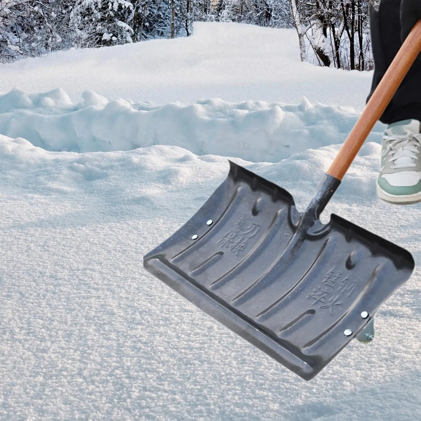 Snow Shovel Head Directly Replace Heavy Duty Snow Cleaning Shovel Snow Pusher Head Snow Remover for Deck Yard Garden Road House