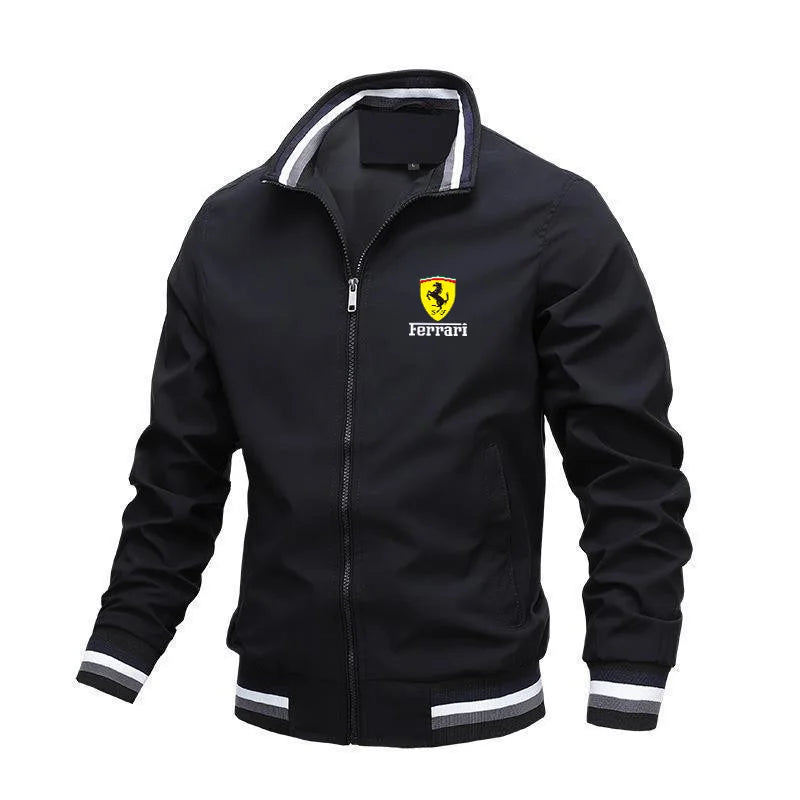 Spring and Autumn Men Jacket Casual Long Sleeved For Ferrari F1 Racing Suit Stand-up Collar Jackets Sports Riding Windproof Coat