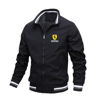 Spring and Autumn Men Jacket Casual Long Sleeved For Ferrari F1 Racing Suit Stand-up Collar Jackets Sports Riding Windproof Coat