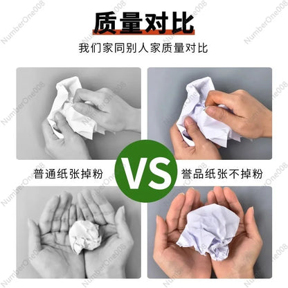 A4 Copy Paper 80gsm/70gsm - 2500 Sheets per Case, 5 Packs per Case, for Office & Student Use, Double-Sided Printing