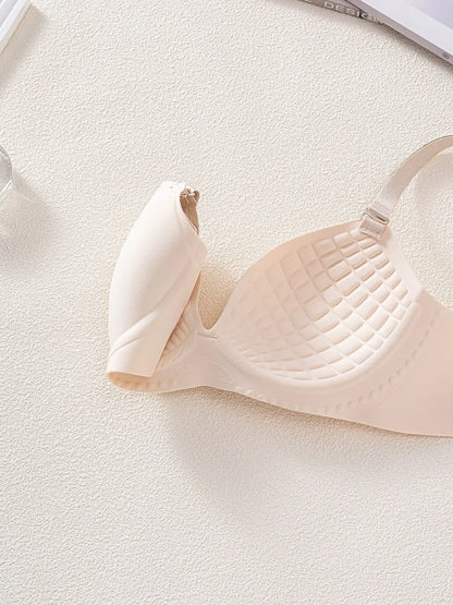 Wireless Letter Strap Bra Women's Summer Thin Comfortable Small Chest Gathered Look Big Sexy Anti-Sagging Exposed Bra