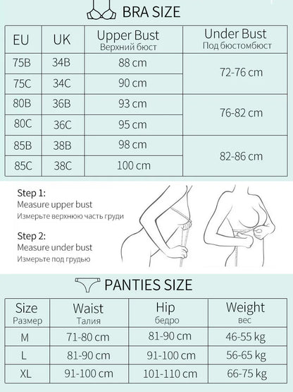 Rhinestone Sexy Women Bra Set Bralette Girls Underwear Brassiere Fashion Thong Gather Bras Lingerie Panty Sets