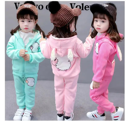 2025 Newborn Clothes Roupa Infantil New Clothing Set Winter Warm Suit Lovely Bear Cotton Velvet Boy's Toddler 0-4 Yea