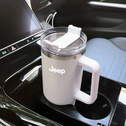 1200ML Car Mug Vacuum Cup 304 Stainless Steel Thermos For Jeep Grand Cherokee Wrangler JK Gladiator Compass Renegade Wagoneer