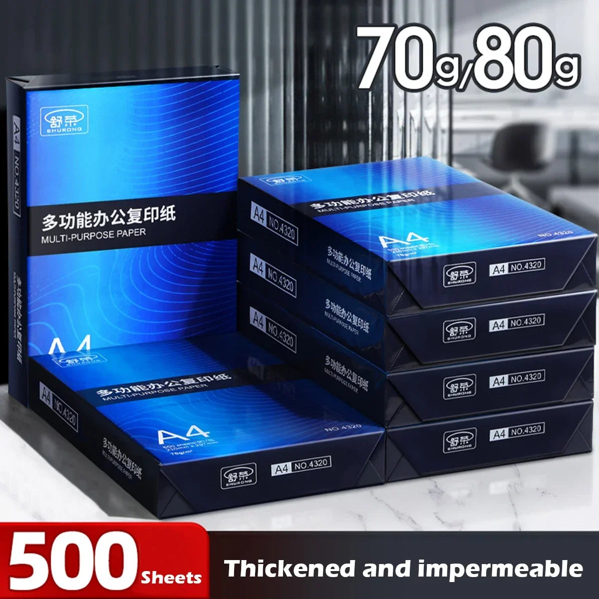 500/2500 Sheets A4 Copy Paper 70g/80g Printing Paper Full Box Batch Double-sided Office/home Use Scratch Paper Stationery