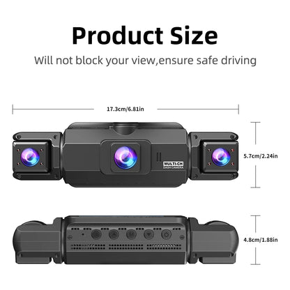 Dash Cam 4 Channel Driving Camera 1080P Front Left Right Rear Night Vision Loop Recording 24H Parking Monitor Auto parts