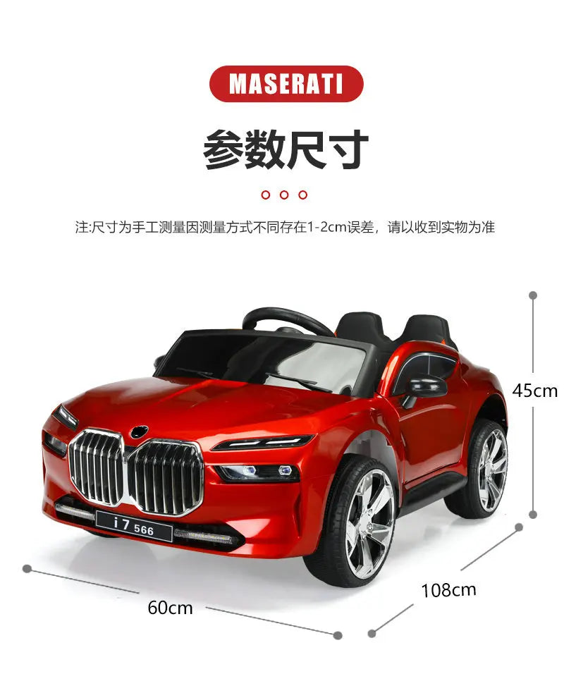 12V Big Battery 4 Drive Load 50KG New Children's Electric Vehicle Remote Control Charging Baby Toy Car Seatable Carriage