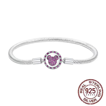 The best-selling S925 sterling silver heart-shaped crown snake bone chain is perfect for the original DlY bracelet! A perfect je