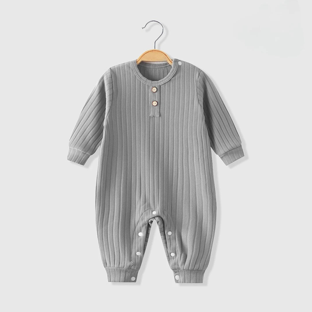 Somenie Unisex Baby Long-Sleeve Onesie for Autumn Winter Boys' Girls' Baby Striped Romper  Infant Outdoor Wear Trends 1-3-9-18M