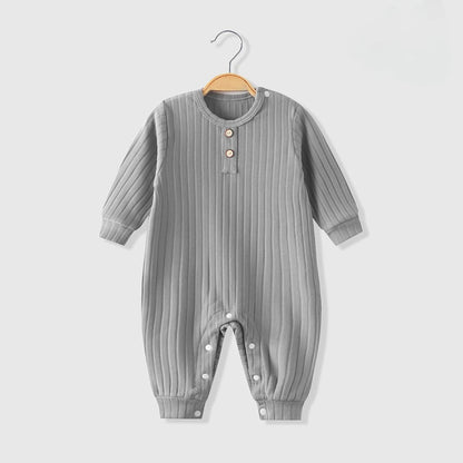 Somenie Unisex Baby Long-Sleeve Onesie for Autumn Winter Boys' Girls' Baby Striped Romper  Infant Outdoor Wear Trends 1-3-9-18M