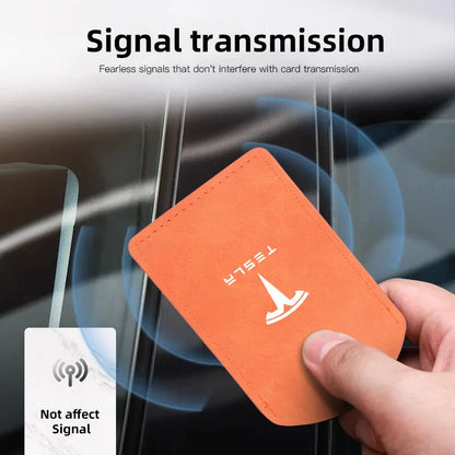 Suede Tesla Car Key Card Cover Keychain Car Key Accessories For Tesla Model 3 Y S X Cybertruck Juguete Roadster Coil Bonina