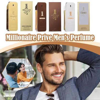 Golden Millionaire Perfume Wood Leather Note Charming Men's Perfume Deep Aroma Male Fragrance 100ml