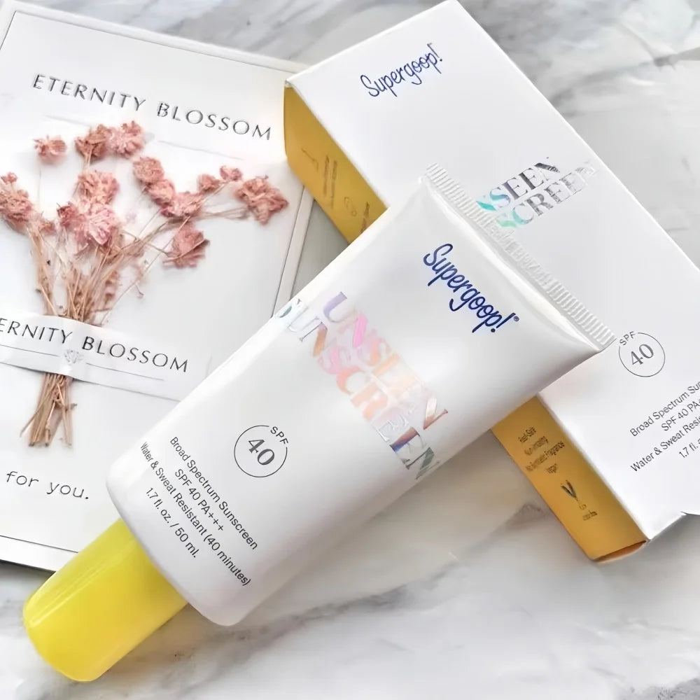 SUPERGOOP Unseen Sunscreen Broad Spectrum Sunscreen / SPF 40 PA Supergoop Glow Screen SPF 40 PA+++50ml