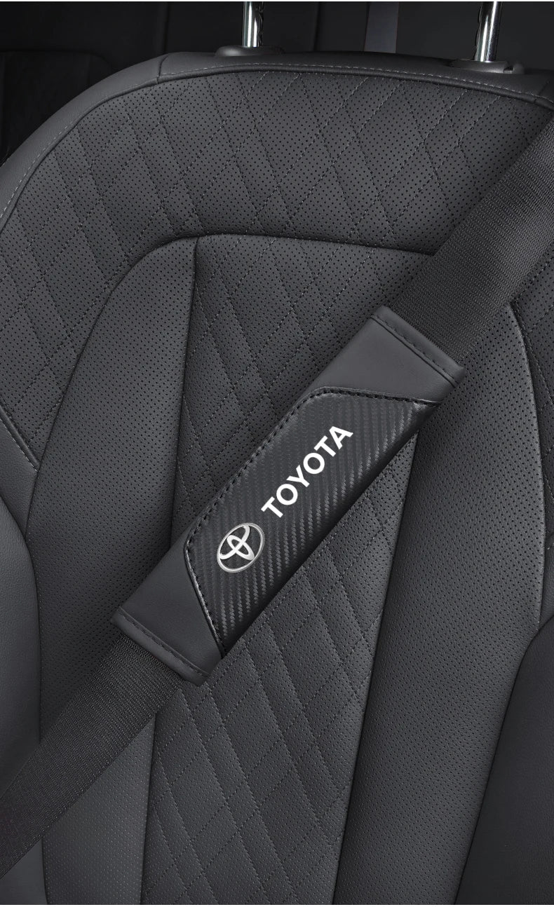 2Pcs Car Seat Belt Shoulder Protective Pad Auto Accessories For Toyota 86 Mirai Supra Prado Alphard Crown Vellfire Sequoia Venza