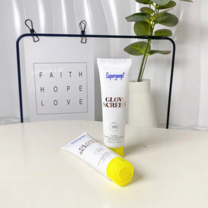 SPF40 10ml Sample size GLOW SCREEN Glow Tinted Super goop Sunscreen Pre-Makeup Cream Anti Blue Light