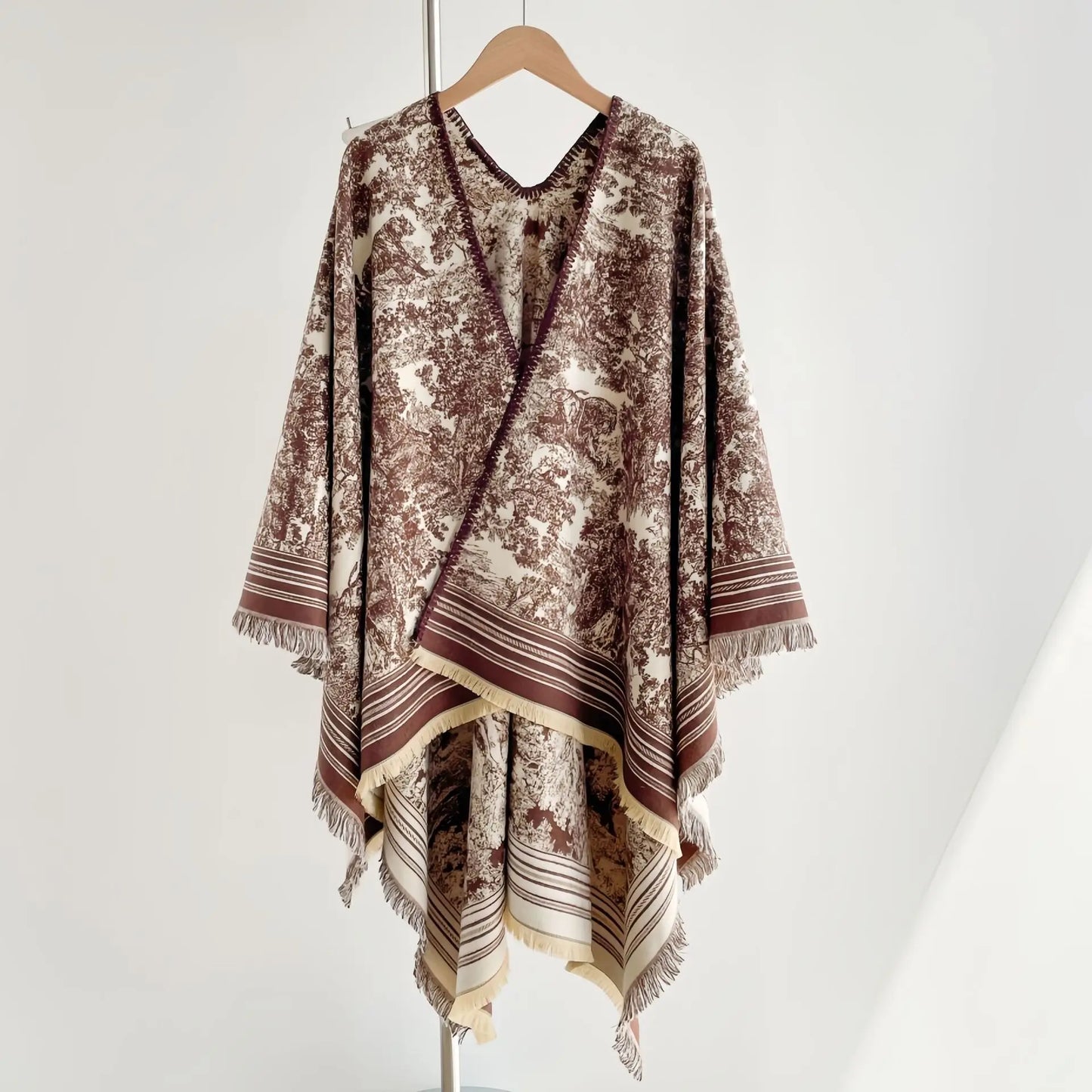 Warm Faux Cashmere Double-Sided Women's Scarf Spring Autumn Winter Air Conditioned Room Decorated Aslan Cape Fashionable Commute