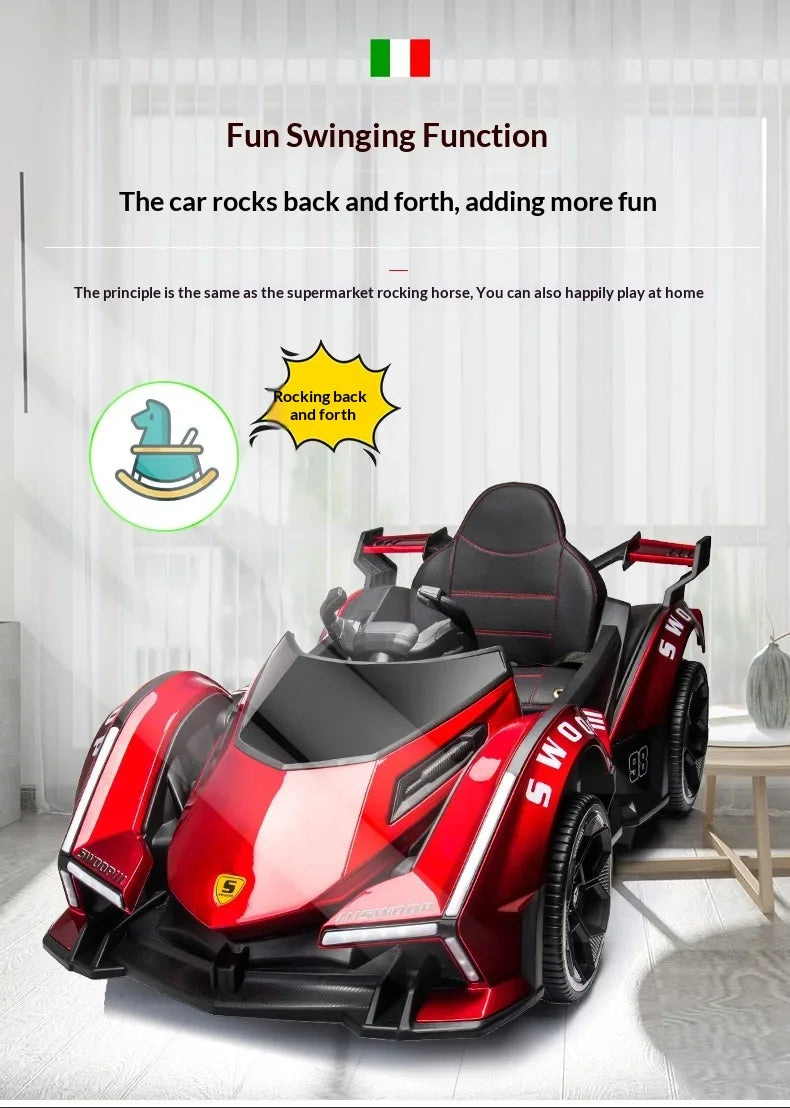 1-5-Year-Old Rechargable Children's Electric Toy Four-Wheel Remote Control Ride On Car For Boys And Girls