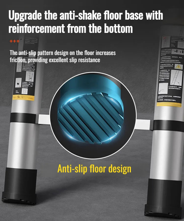 Retractable Portable Folding Ladder Household Simple Thickened Telescopic Vertical Ladder Engineering Loft Hidden Lift Ladder