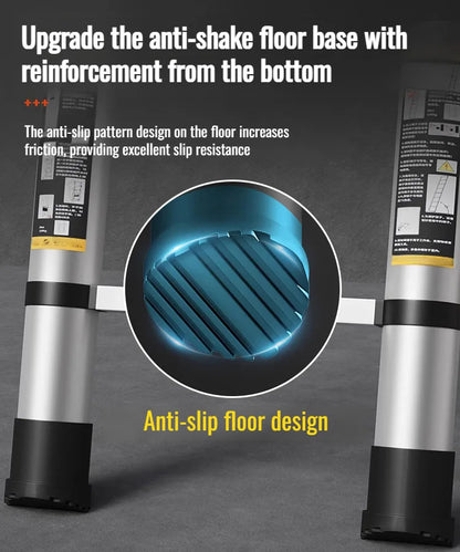 Retractable Portable Folding Ladder Household Simple Thickened Telescopic Vertical Ladder Engineering Loft Hidden Lift Ladder