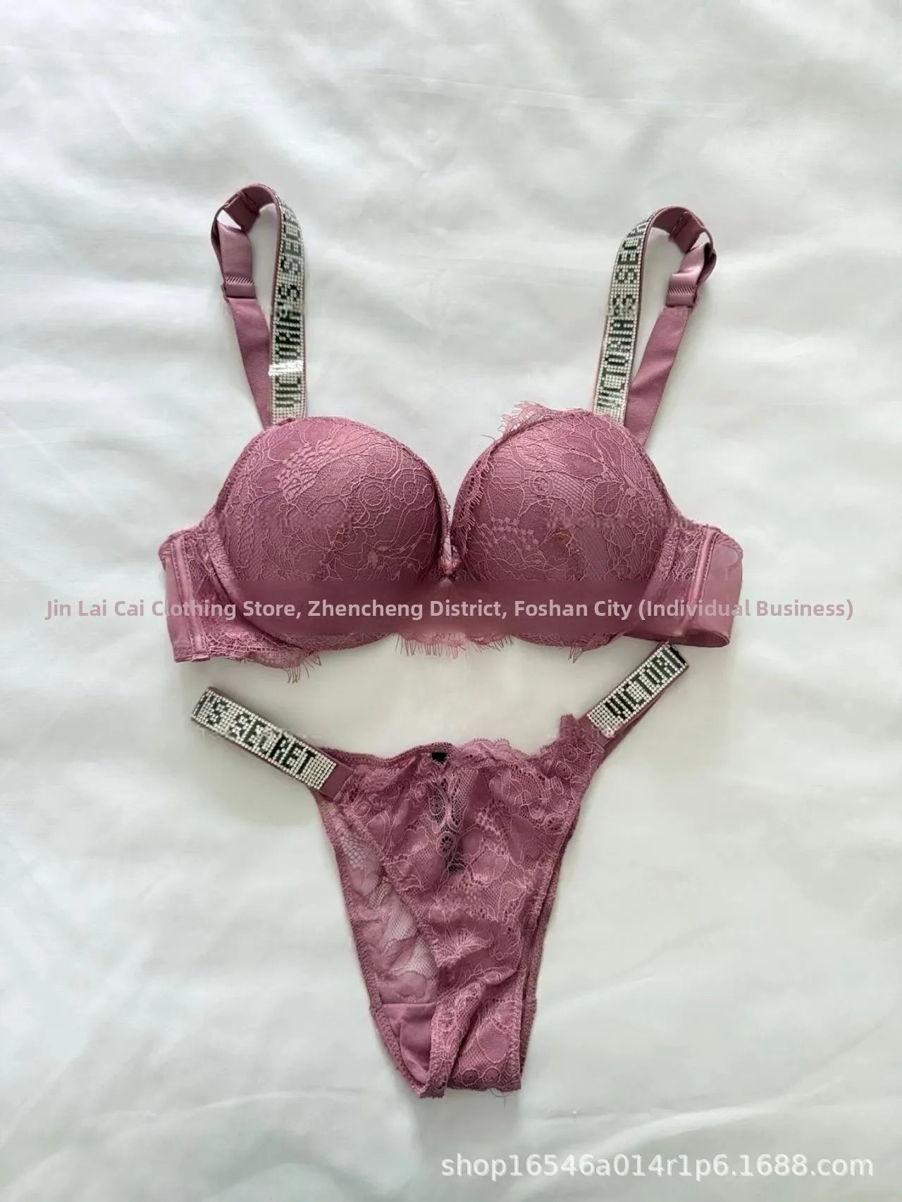 Sexy Diamond Lingerie Set Thickened Shaping Adjustable Bra Ensemble Comfortable Gathered Upper Lift Traditional Style Luxury...