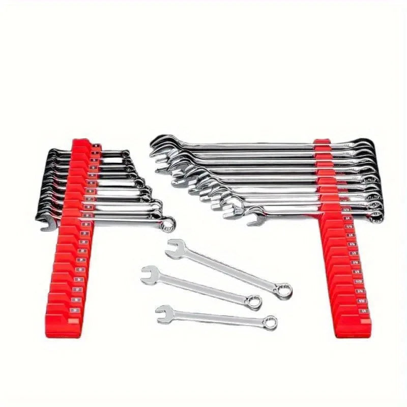 20-Pocket Magnetic Hex-Shaped Modular Toolbox Holder Storage Organizer for Spanners, Durable Plastic Construction