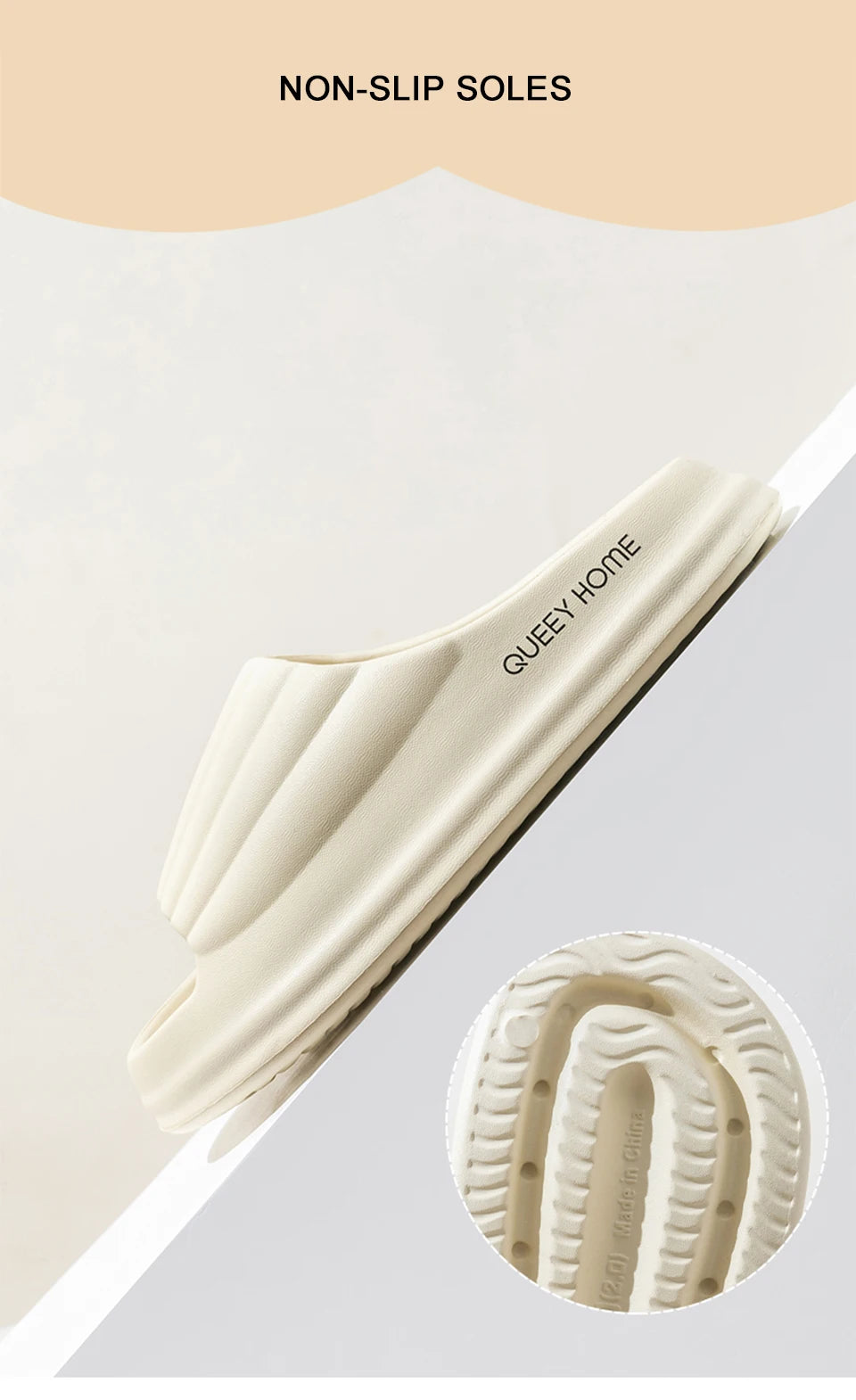 Stylish Men's Slippers Thick Sole Pressure Distribution Soft Bouncy Comfort Beach Sandals Anti Slip Lightweight Shoes Men Women