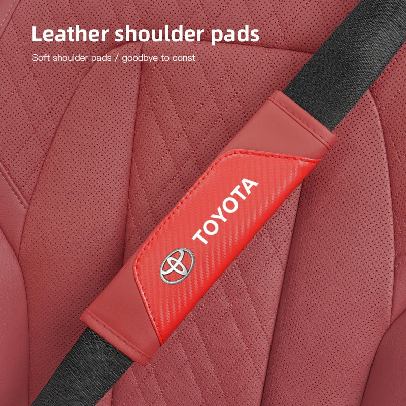 2Pcs Car Seat Belt Shoulder Protective Pad Auto Accessories For Toyota 86 Mirai Supra Prado Alphard Crown Vellfire Sequoia Venza