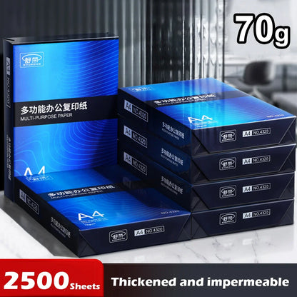 500/2500 Sheets A4 Copy Paper 70g/80g Printing Paper Full Box Batch Double-sided Office/home Use Scratch Paper Stationery