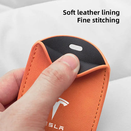 Suede Tesla Car Key Card Cover Keychain Car Key Accessories For Tesla Model 3 Y S X Cybertruck Juguete Roadster Coil Bonina