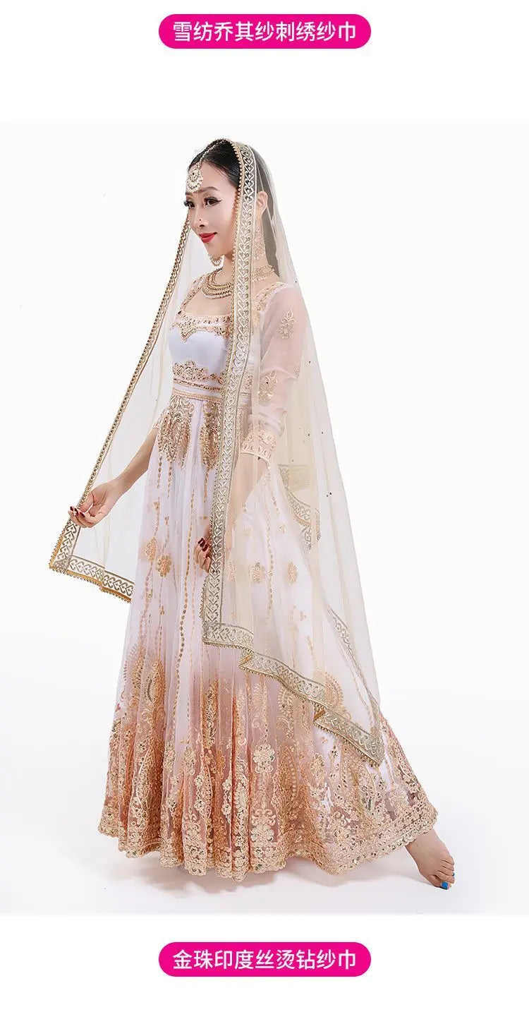 2025 indian traditional sari gauze embroidery exotic style women veil ethnic elegant long shawl women elegant indian shawl s590