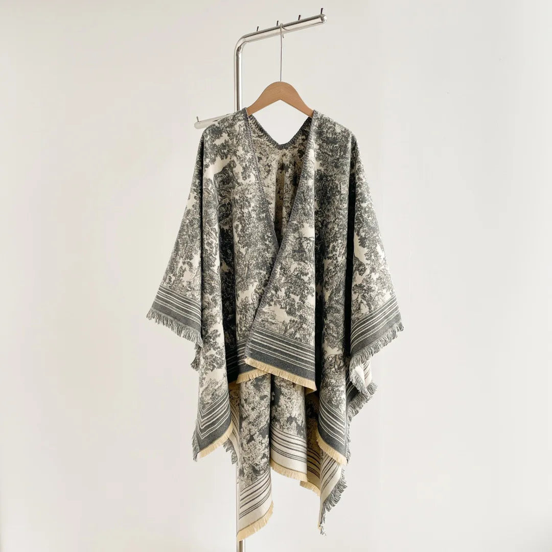 Warm Faux Cashmere Double-Sided Women's Scarf Spring Autumn Winter Air Conditioned Room Decorated Aslan Cape Fashionable Commute