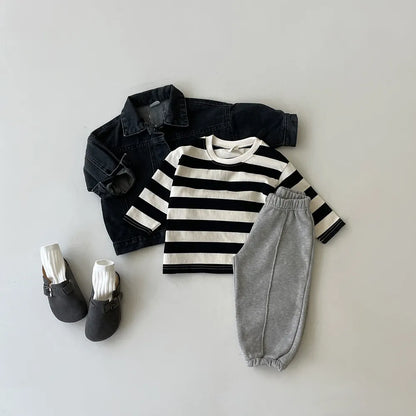 Korea Children Sports Pants Kids Baby Boys Girls Trousers Toddler Pull-On Pant Loose Casual Sport Pants Oversize Jogger Pants