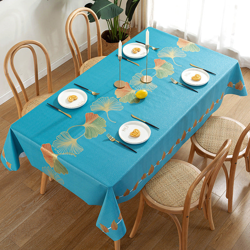 Nordic Style PVC Tablecloth Waterproof And Oilproof And Heatproof Disposable Rectangular