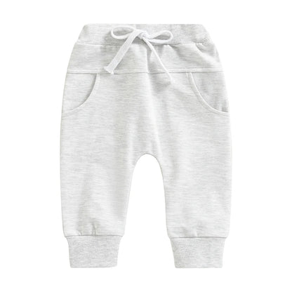 2022-12-12 Lioraitiin 0-3Years Toddler Baby Boys Sweatpants Elastic Waist Drawstring Solid Fall Trousers Pockets Casual Clothes