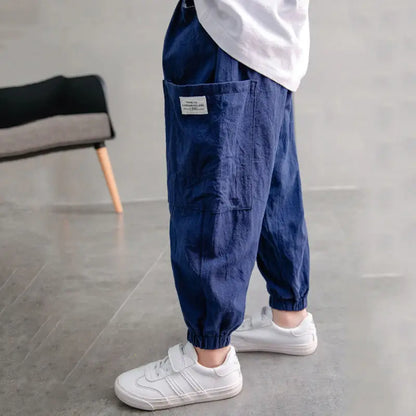 Baby Pants Boy Loose Harem Pants Cotton and Linen