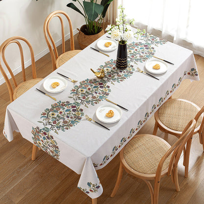 Nordic Style PVC Tablecloth Waterproof And Oilproof And Heatproof Disposable Rectangular